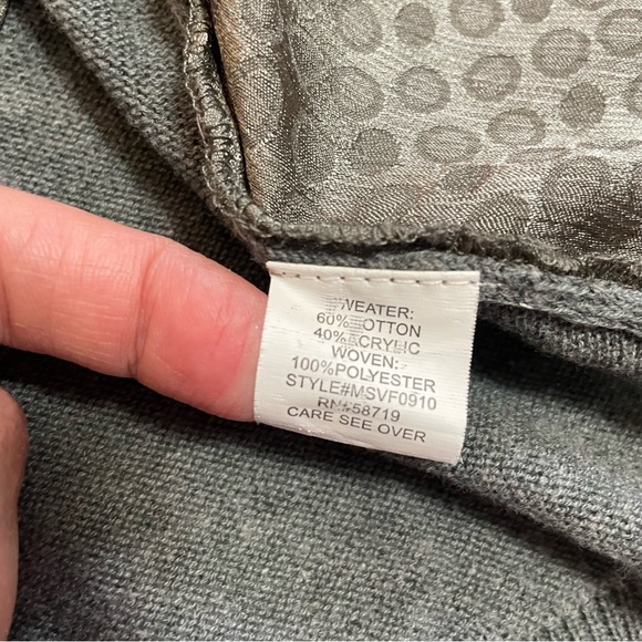 Elementz Grey Cardigan With Attached Tank Top Size M - Picture 14 of 15